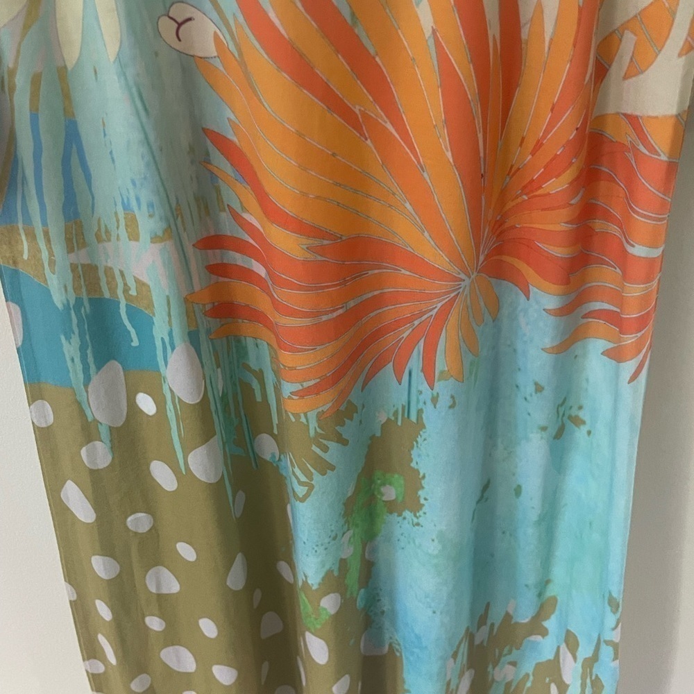 Atelier 5 Gozde Yilmaz Womens Size S Floral 3/4 Sleeve Cotton Poly MIDI - Picture 9 of 11
